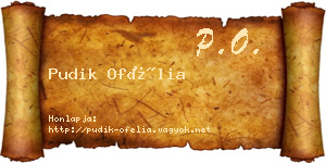 Pudik Ofélia névjegykártya